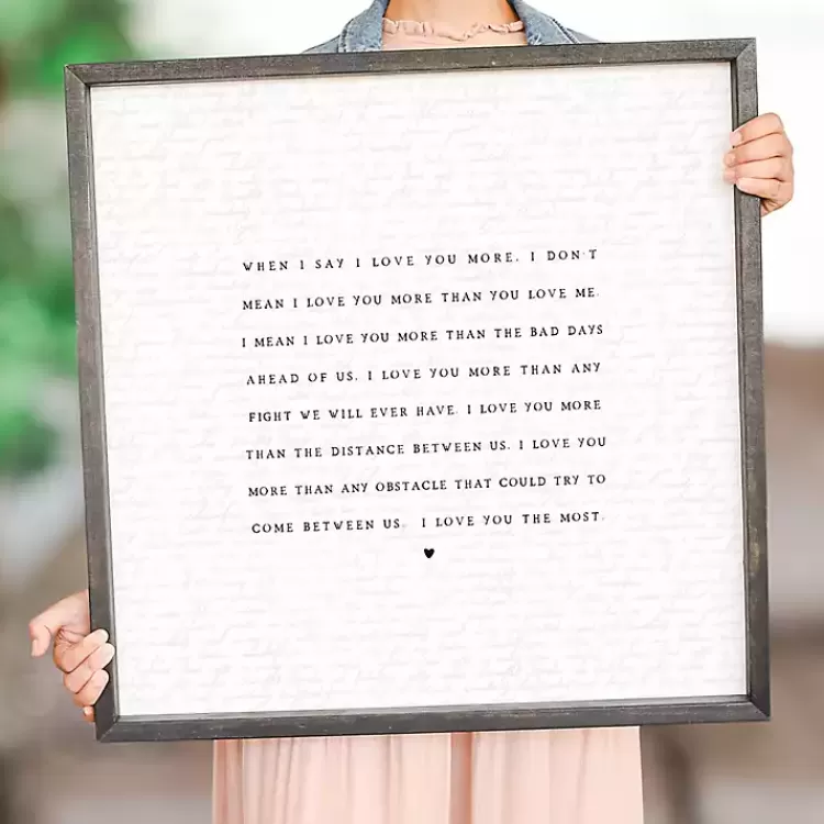 Love You Most Framed Wall Plaque>Kirklands Home Best