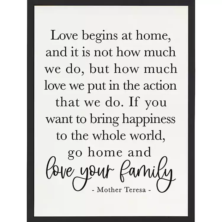 Love Your Family Framed Wall Plaque>Kirklands Home Online