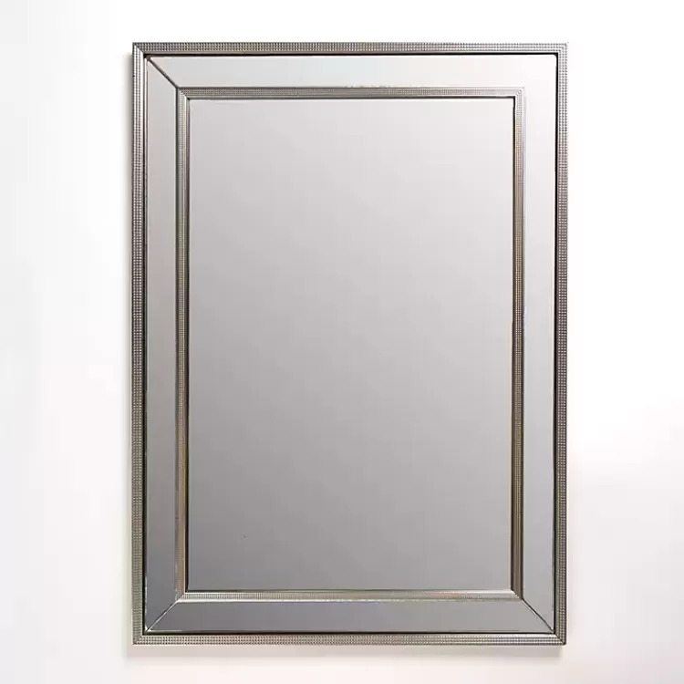 Luxe Silver Beaded Wall Mirror>Kirklands Home Best Sale
