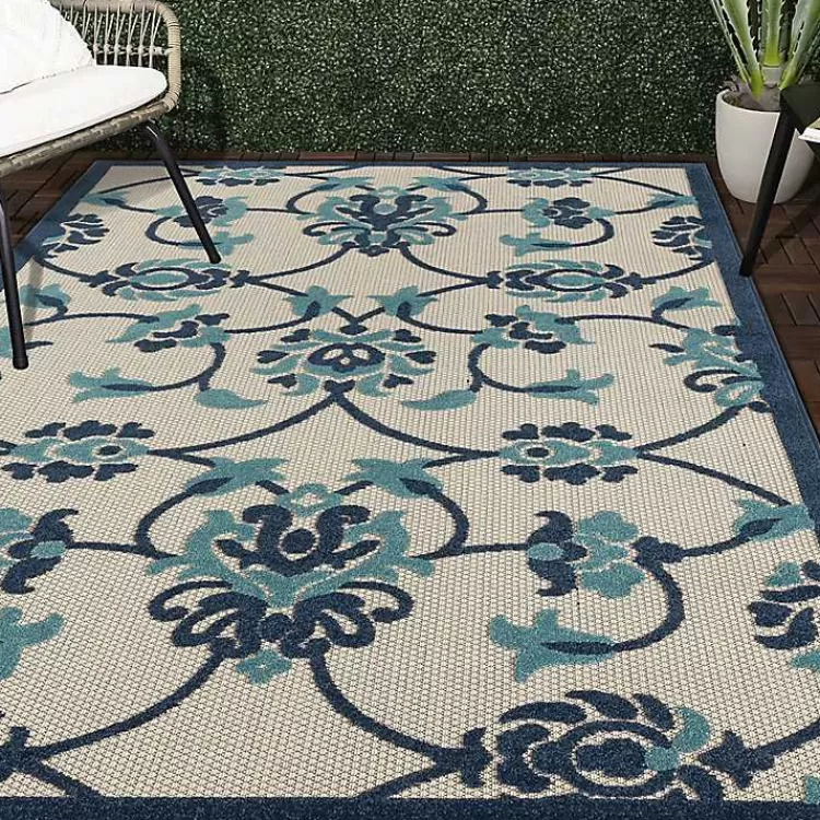 lyla_blue_floral_damask_indooroutdoor_rug_x_2.webp Lyla Blue Floral Damask Indoor/Outdoor Rug, 5x8>Kirklands Home Fashion