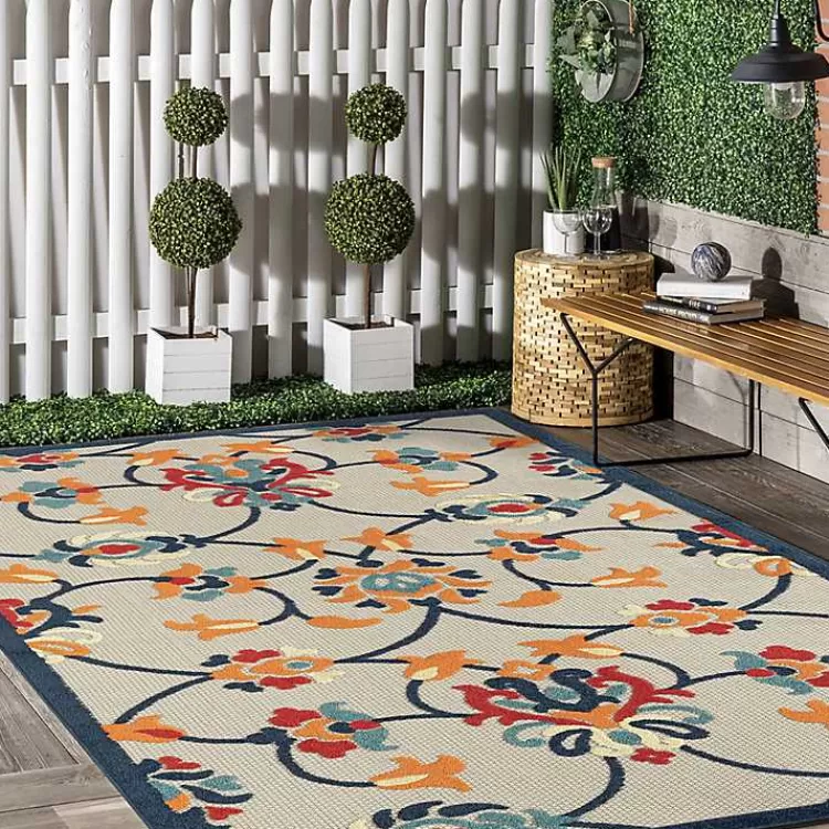 lyla_multi_floral_damask_indooroutdoor_rug_x_3.webp Lyla Multi Floral Damask Indoor/Outdoor Rug, 5x8>Kirklands Home Shop