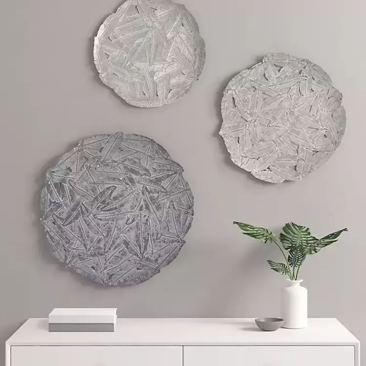 Madison Park Iron Feathers Wall Plaques, Set of 3>Kirklands Home Online