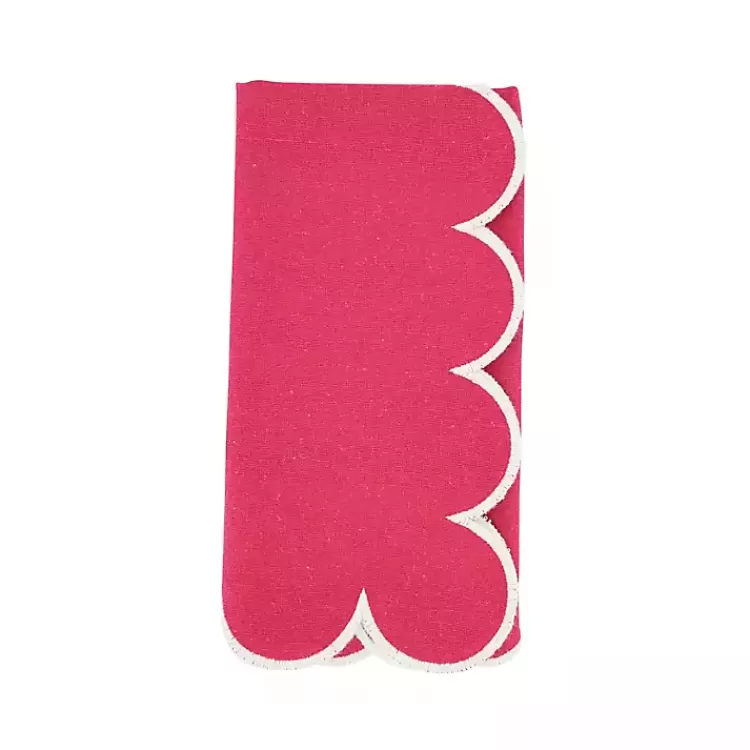Magenta Scalloped Edge Napkins, Set of 4>Kirklands Home Sale