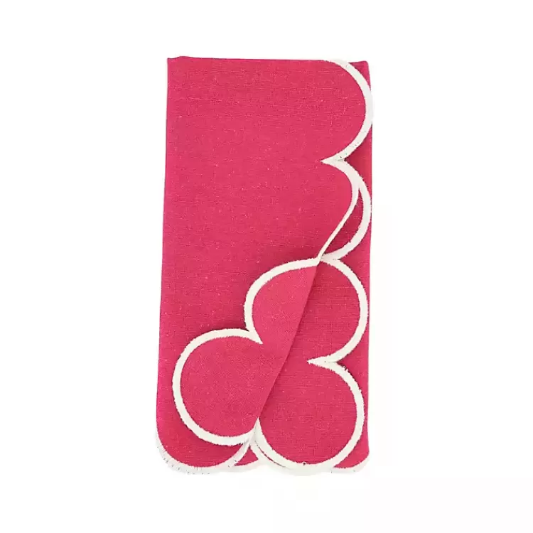 Magenta Scalloped Edge Napkins, Set of 4>Kirklands Home Sale