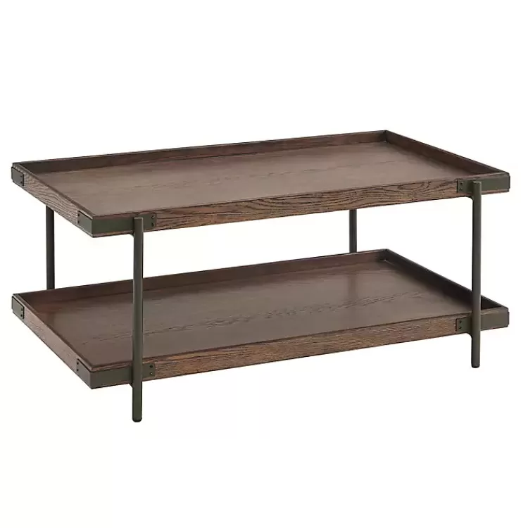 mahogany_oak_wood_tray_top_coffee_table_2.webp Mahogany Oak Wood Tray Top Coffee Table>Kirklands Home Fashion