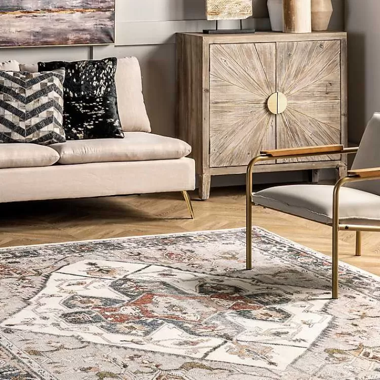 mali_traditional_medallion_washable_area_rug_x_5.webp Mali Traditional Medallion Washable Area Rug, 5x8>Kirklands Home New