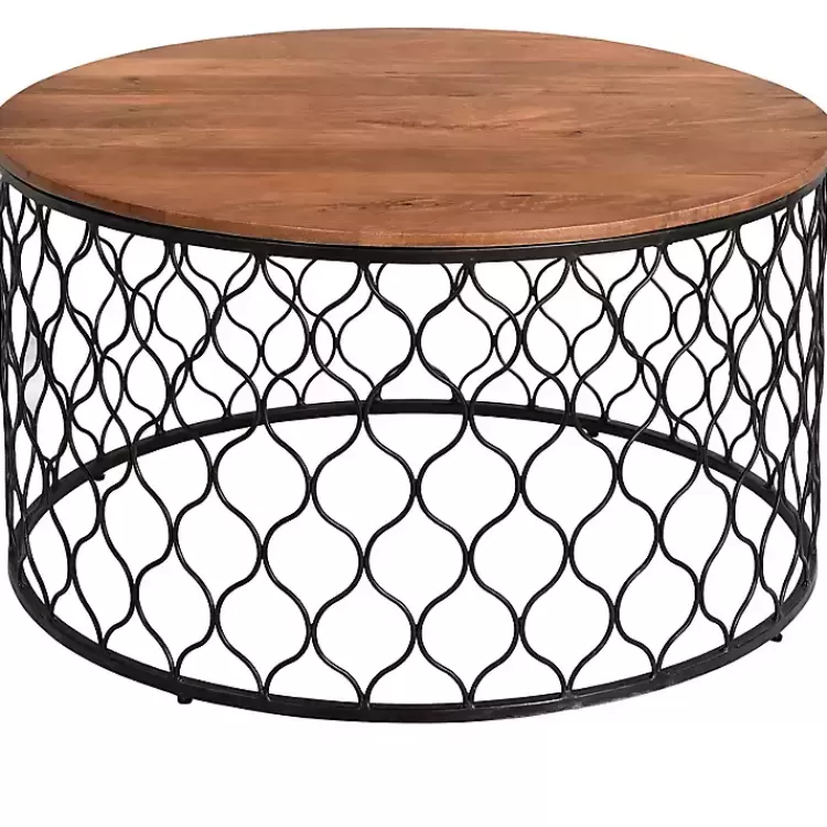 Mango Wood and Black Iron Coffee Table>Kirklands Home Best