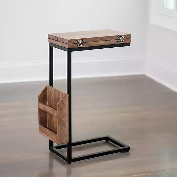 Mango Wood and Iron Extendable C-Table>Kirklands Home Flash Sale