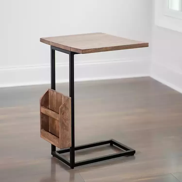 Mango Wood and Iron Extendable C-Table>Kirklands Home Flash Sale