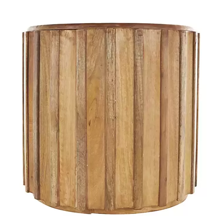mango_wood_ridged_drum_accent_table_6.webp Mango Wood Ridged Drum Accent Table>Kirklands Home New