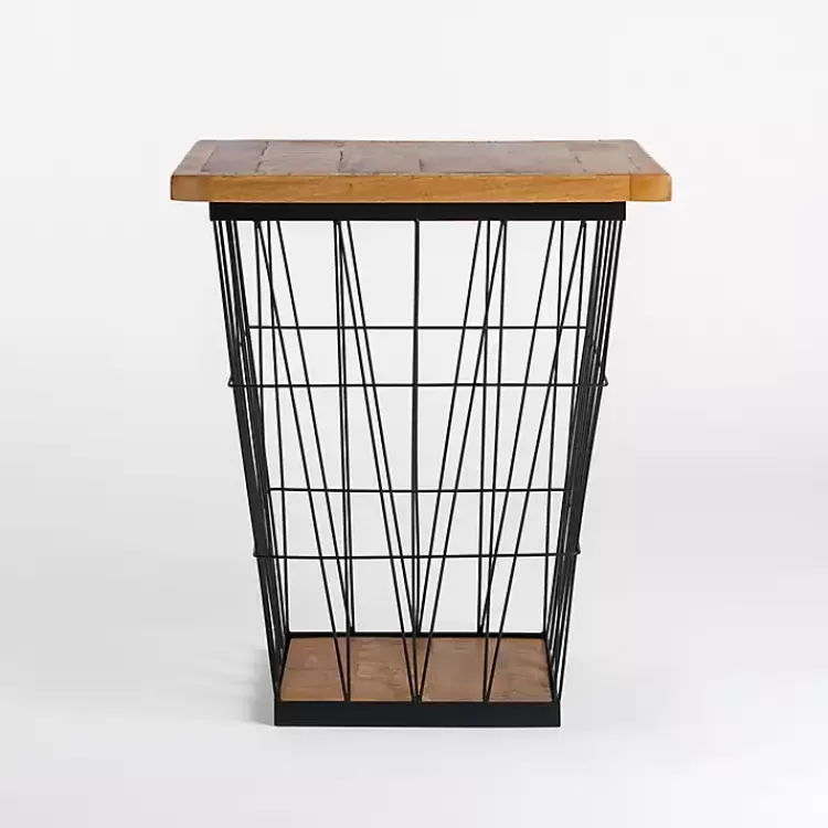 Mango Wood Storage Basket Side Table>Kirklands Home Best Sale
