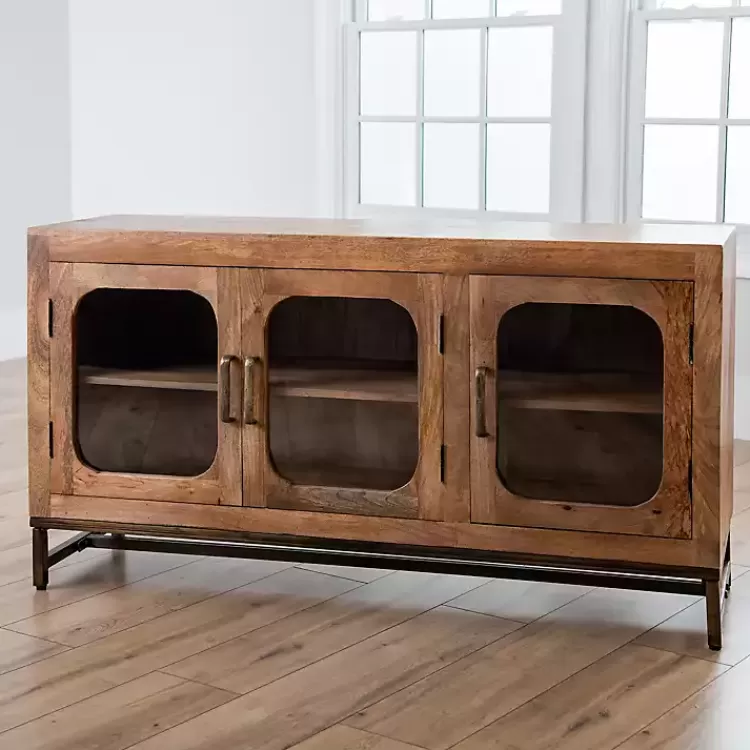 Manu Mango Wood Media Cabinet>Kirklands Home Flash Sale