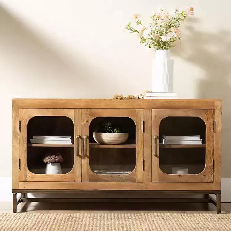 Manu Mango Wood Media Cabinet>Kirklands Home Flash Sale