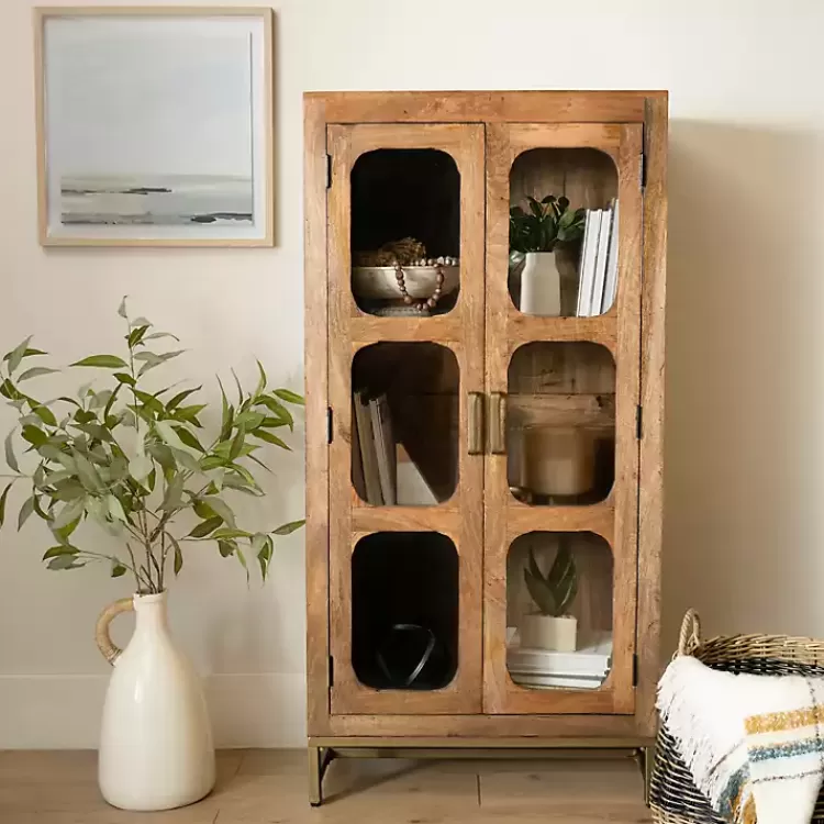 Manu Natural Mango Wood Cabinet>Kirklands Home Online