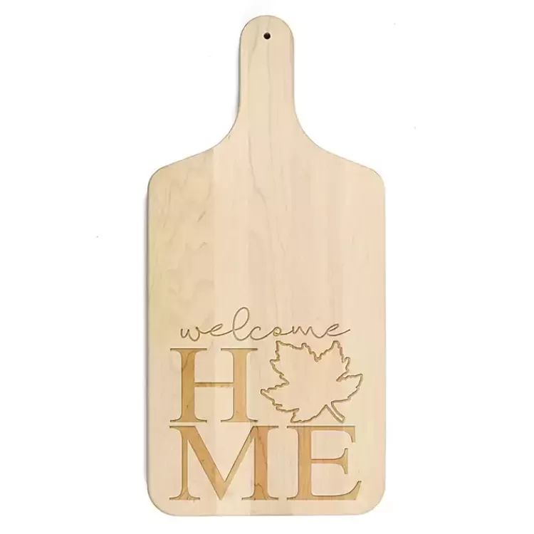 Maple Wood Welcome Home Leaf Cutting Board>Kirklands Home Sale
