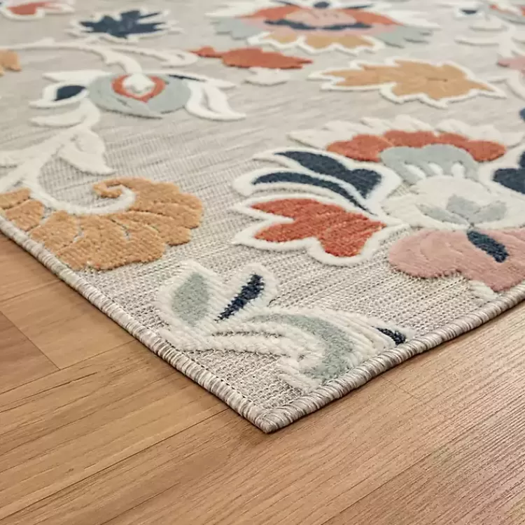 Mara Floral Blossom Indoor/Outdoor Area Rug, 5x7>Kirklands Home Shop