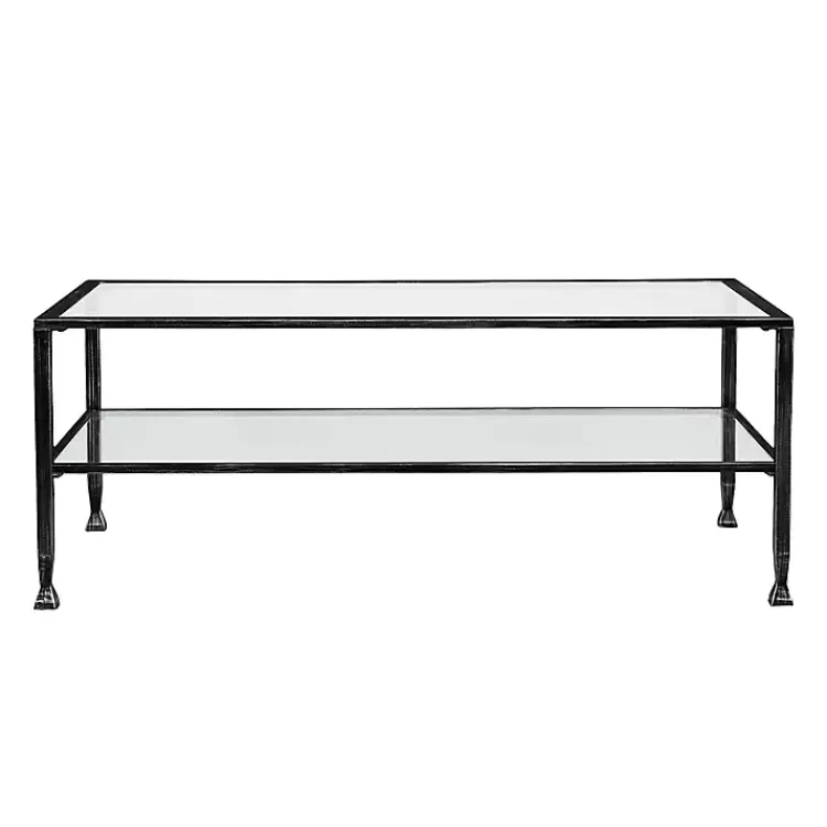 mara_glass_and_black_metal_coffee_table_3.webp Mara Glass and Metal Coffee Table>Kirklands Home Clearance