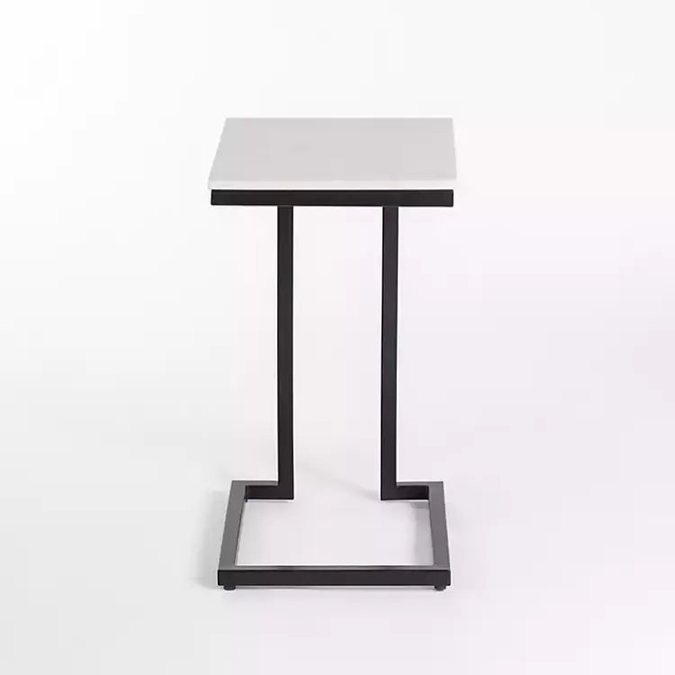 Marble Modern Black Metal C-Table>Kirklands Home Online
