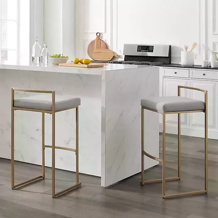 marley_gray_and_gold_bar_stools_set_of__3.webp Marley and Gold Bar Stools, Set of 2>Kirklands Home Flash Sale