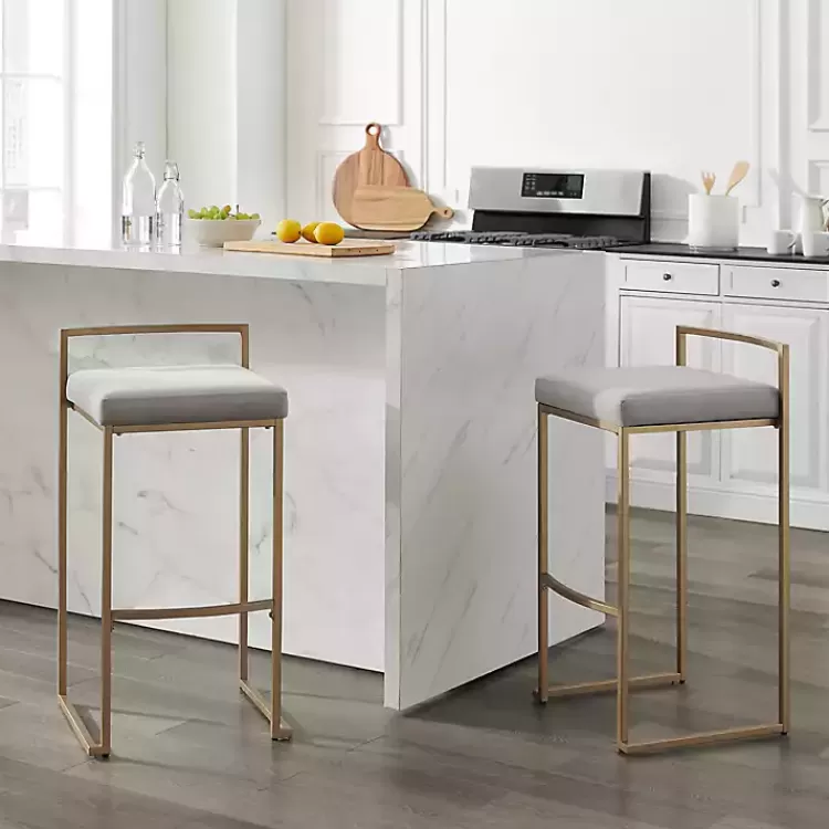 marley_gray_and_gold_bar_stools_set_of__4.webp Marley and Gold Bar Stools, Set of 2>Kirklands Home Flash Sale