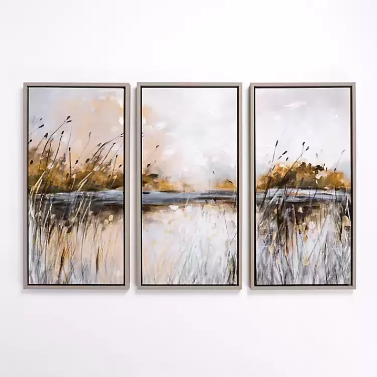 Marshland Landscape Framed Art Prints, Set of 3>Kirklands Home Cheap