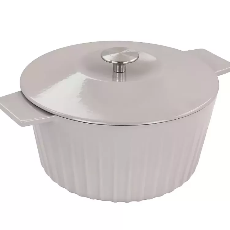 martha_stewart_gray_ribbed__quart_dutch_oven_5.webp Martha Stewart Ribbed 5 Quart Dutch Oven>Kirklands Home Clearance