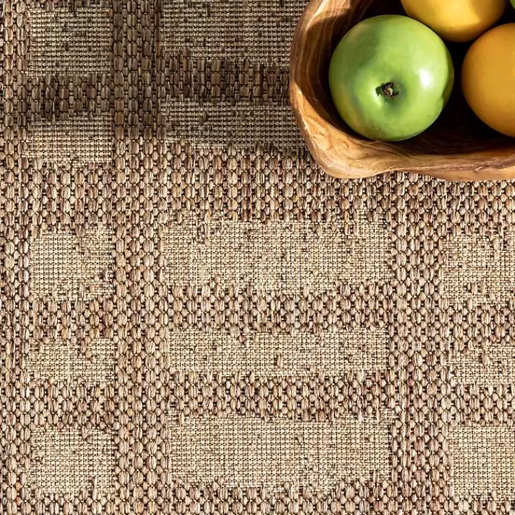 marti_tan_banded_lines_outdoor_rug_x_2.webp Marti Banded Lines Outdoor Rug, 8x10>Kirklands Home Outlet
