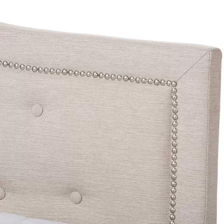 mary_beige_button_tufted_king_bed_frame_2.webp Mary Beige Button Tufted King Bed Frame>Kirklands Home Store