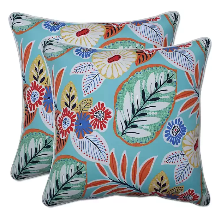 Mary Floral Outdoor Throw Pillows, Set of 2>Kirklands Home Store