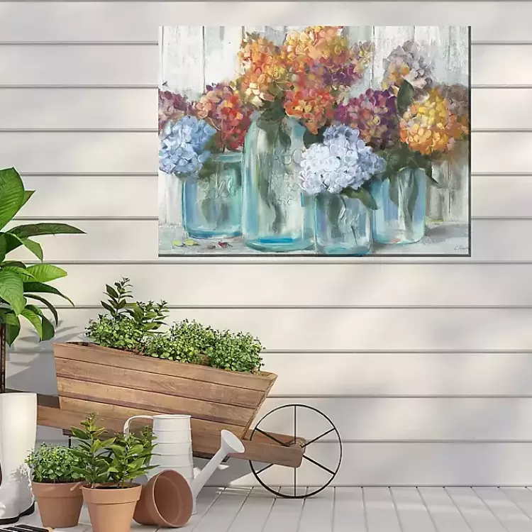 Mason Jars Outdoor Canvas Art Print>Kirklands Home Online