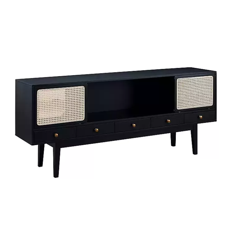 Matilda Midcentury Woven Cane Media Cabinet>Kirklands Home Best Sale