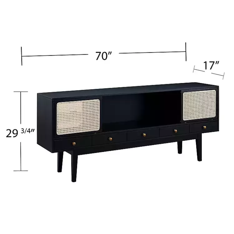 Matilda Midcentury Woven Cane Media Cabinet>Kirklands Home Best Sale