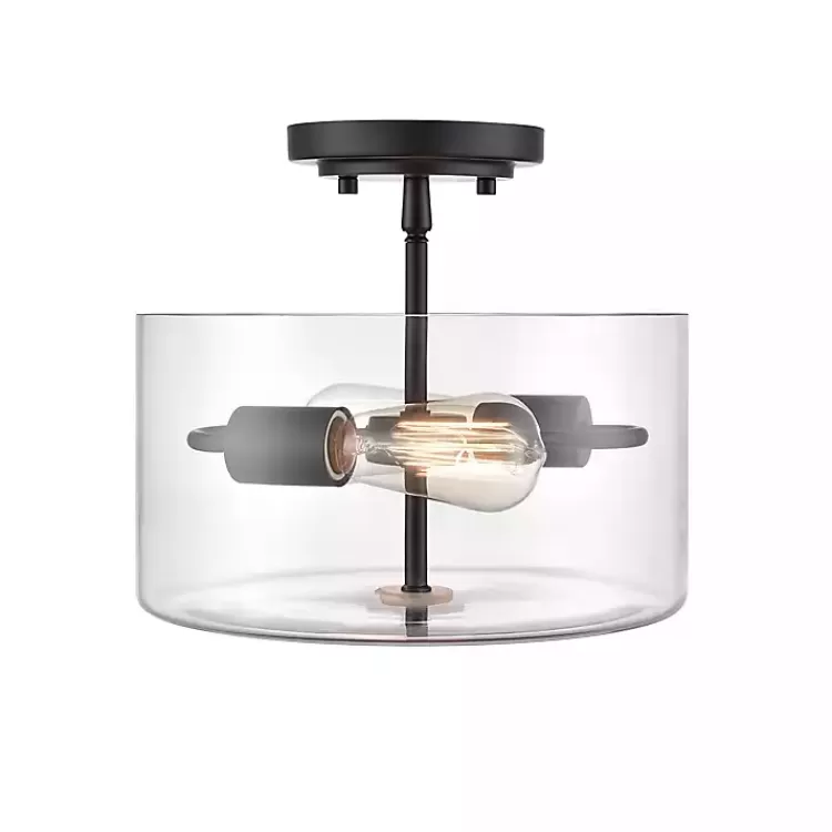Matte Drum Semi-Flush Mount Light>Kirklands Home Best Sale
