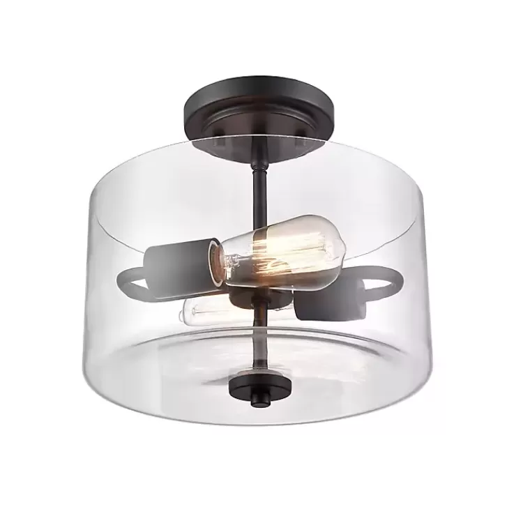 Matte Drum Semi-Flush Mount Light>Kirklands Home Best Sale
