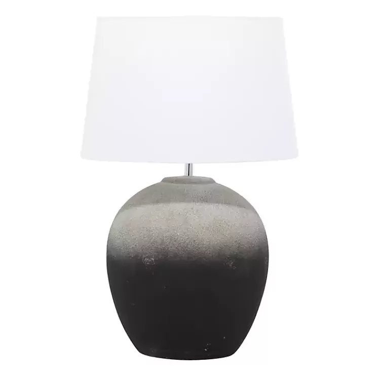 Matte Black Ombre Textured Table Lamp, 23 in.>Kirklands Home Clearance