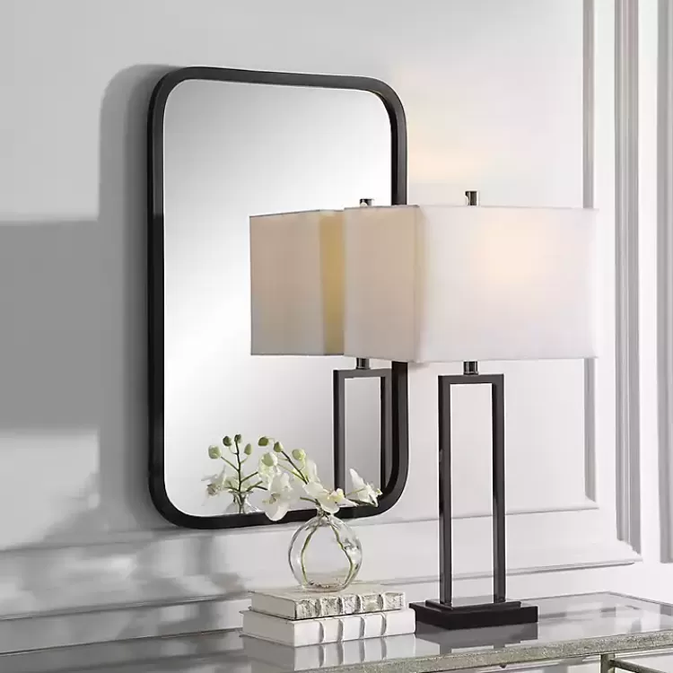 Matte Black Rectangular Wall Mirror>Kirklands Home Cheap