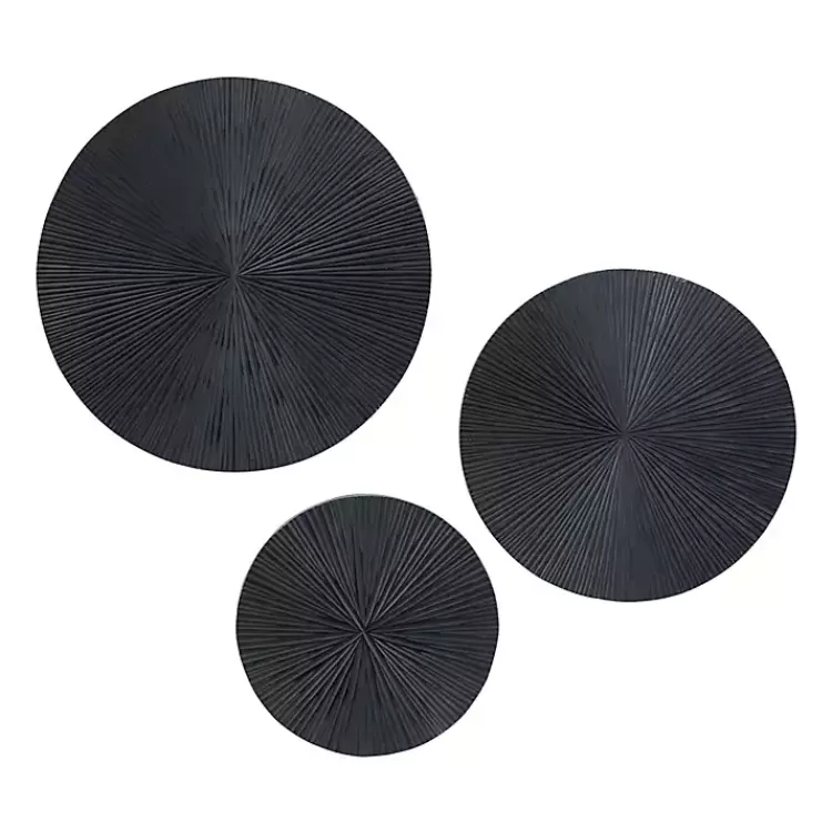 Matte Ribbed Sunburst Wall Plates, Set of 3>Kirklands Home Hot