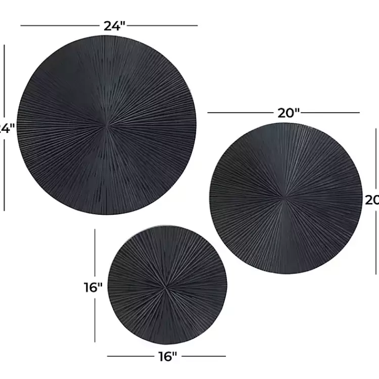 matte_black_ribbed_sunburst_wall_plates_set_of__5.webp Matte Ribbed Sunburst Wall Plates, Set of 3>Kirklands Home Hot