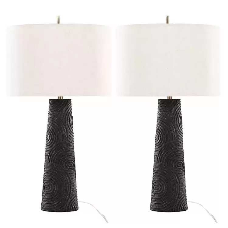 Matte Black Tapered Kona Table Lamps, Set of 2>Kirklands Home Clearance