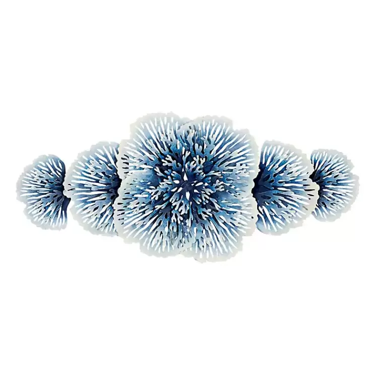 Matte and White Flowers Metal Wall Plaque>Kirklands Home Store