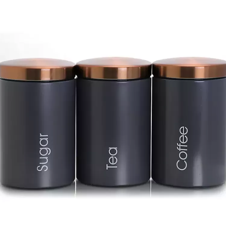Matte and Copper 3-pc. Canister Set>Kirklands Home Flash Sale