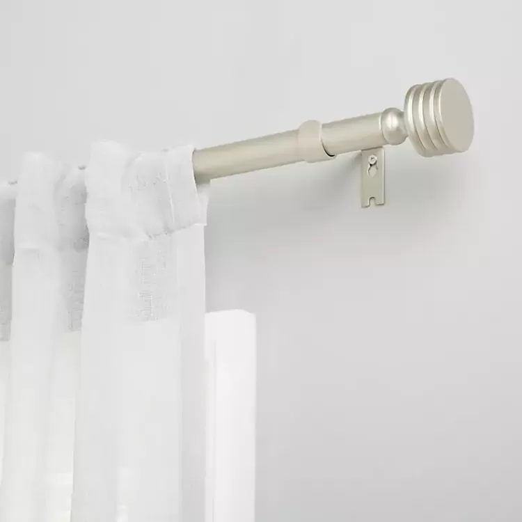 Matte Nickel Stacked Cylinder Curtain Rod, 120 in.>Kirklands Home Flash Sale