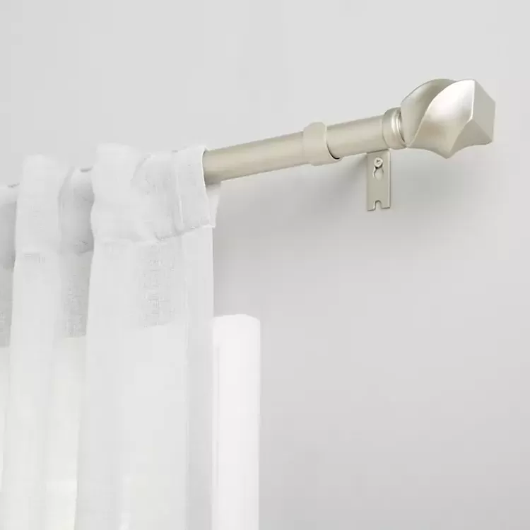 Matte Silver Modern Twist Curtain Rod, 120 in.>Kirklands Home Cheap