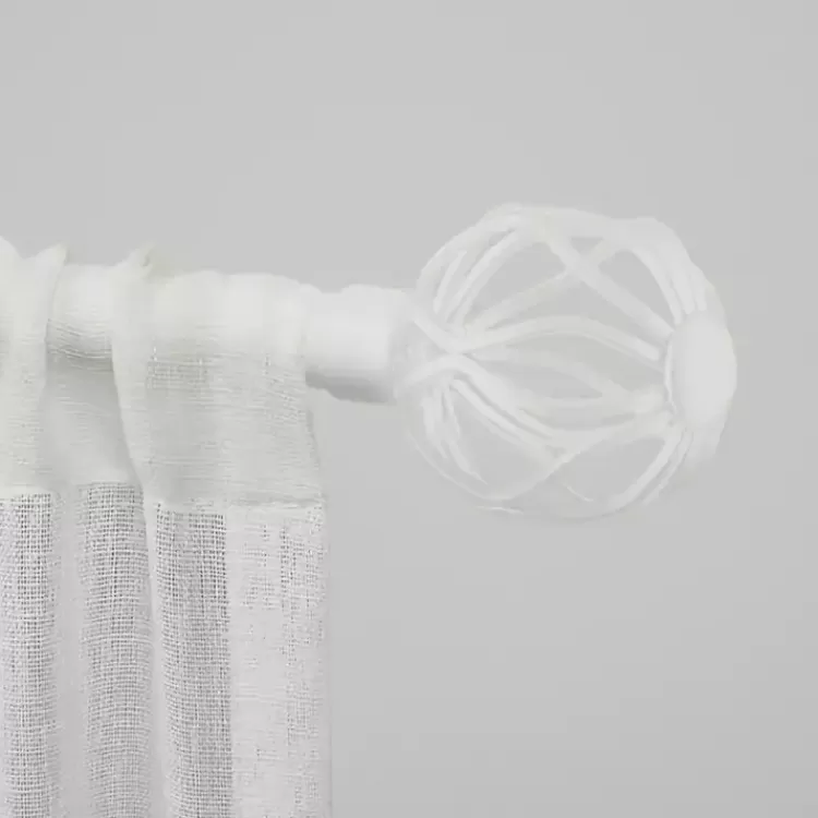Matte White Open Sphere Curtain Rod, 120 in.>Kirklands Home Flash Sale