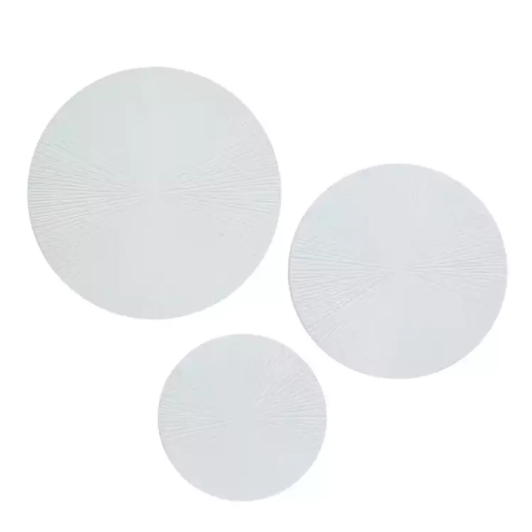 Matte Ribbed Sunburst Wall Plates, Set of 3>Kirklands Home New