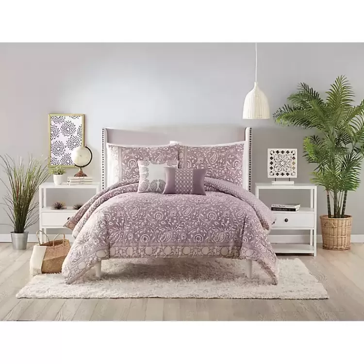 Mauve Scorro 5-pc. King Comforter Set>Kirklands Home Fashion