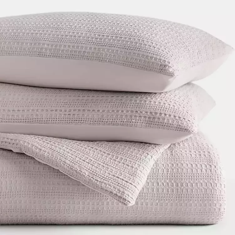 Mauve Waffle Ultra-Soft 3-pc. King Comforter Set>Kirklands Home Sale