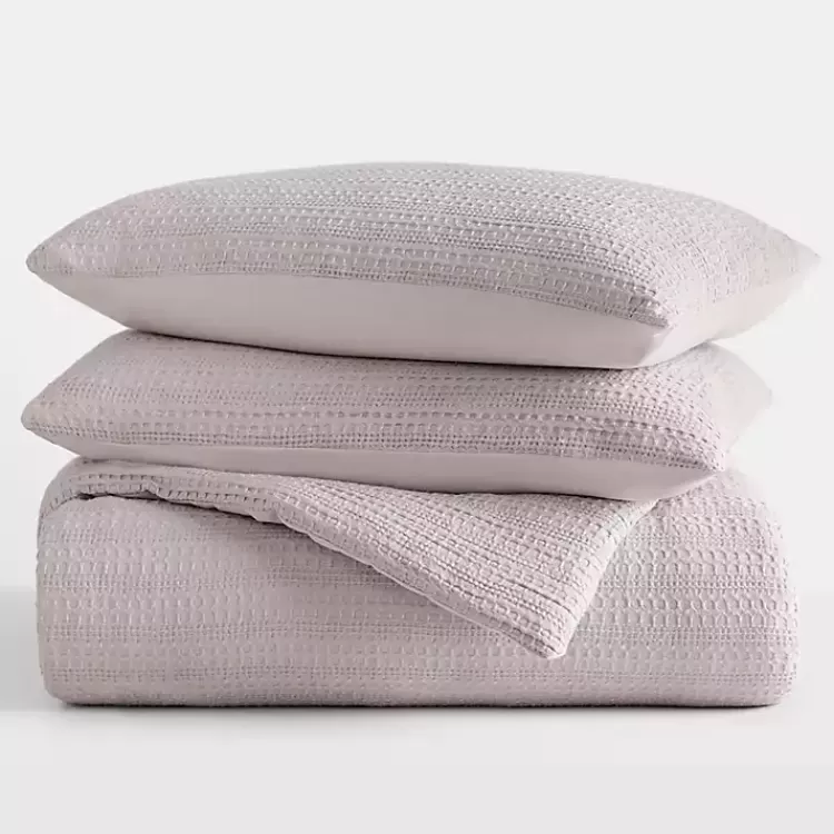 Mauve Waffle Ultra-Soft 3-pc. Twin Comforter Set>Kirklands Home Cheap