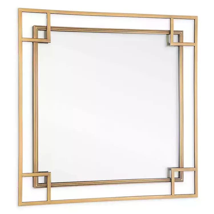 Mavis Bronze Open Square Frame Wall Mirror>Kirklands Home Flash Sale