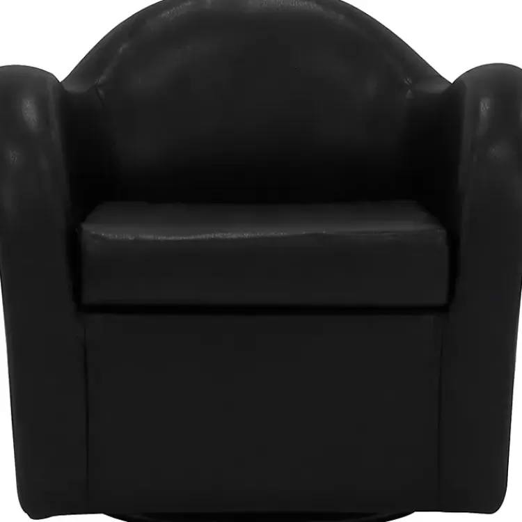 Max Faux Leather Swivel Club Accent Chair>Kirklands Home New